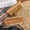 2Pcs Bamboo Handle Nail Art Scrubbing Brush Bristles/Sisal Nail Gap Cleaning Tool  Kitchen Cleaning
