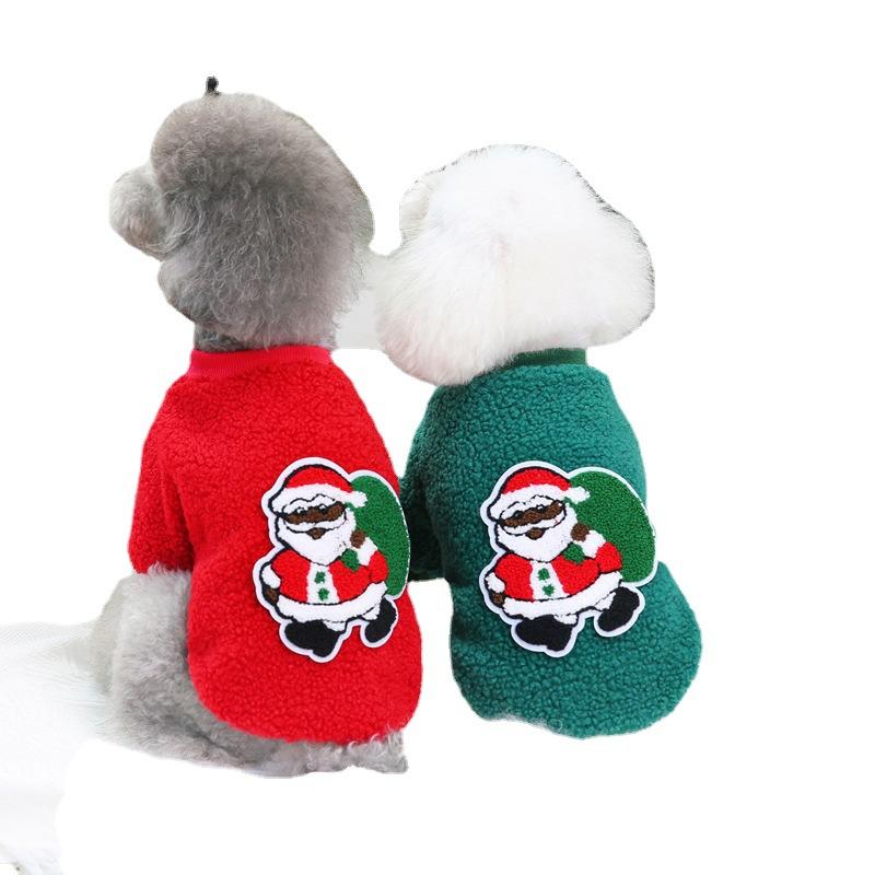 Dog Clothes Autumn and Winter Pet Clothes New Teddy Small Dog Pet Clothing Winter 21 Christmas Tree Flannel
