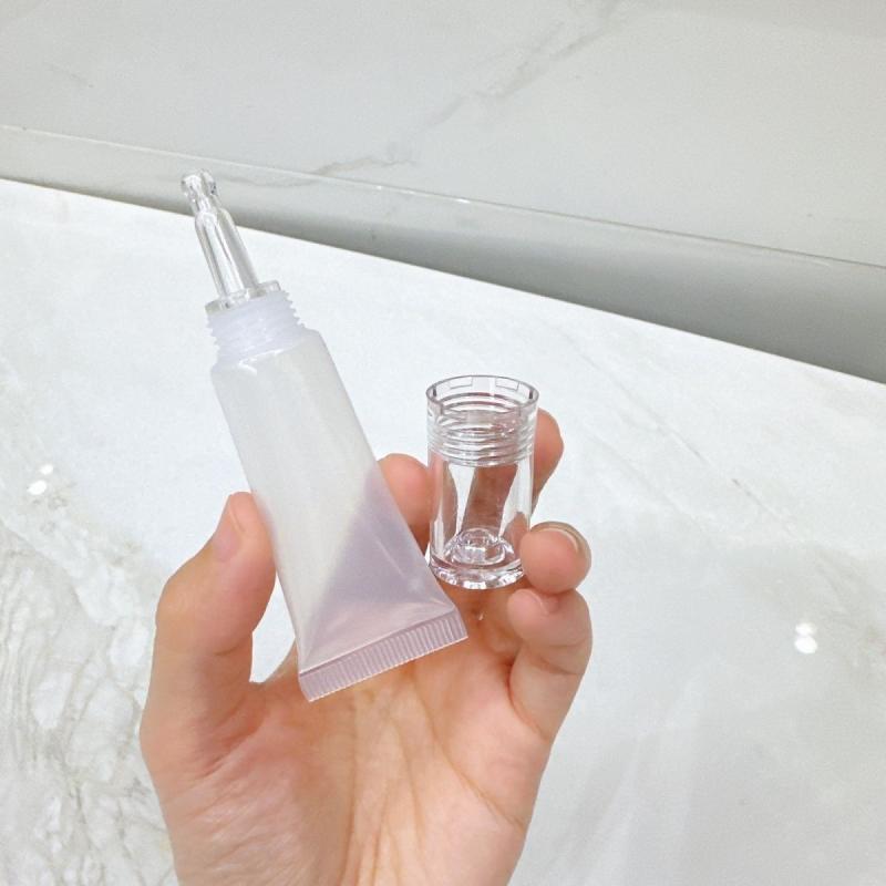 1/5Pcs Refillable Bottles With Cap Empty Dropper Bottle Transparent Plastic Foundation Cream Travel Cosmetic Sample Containers