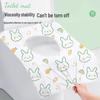 Disposable Waterproof Toilet Seat Covers with Green Rabbit Print