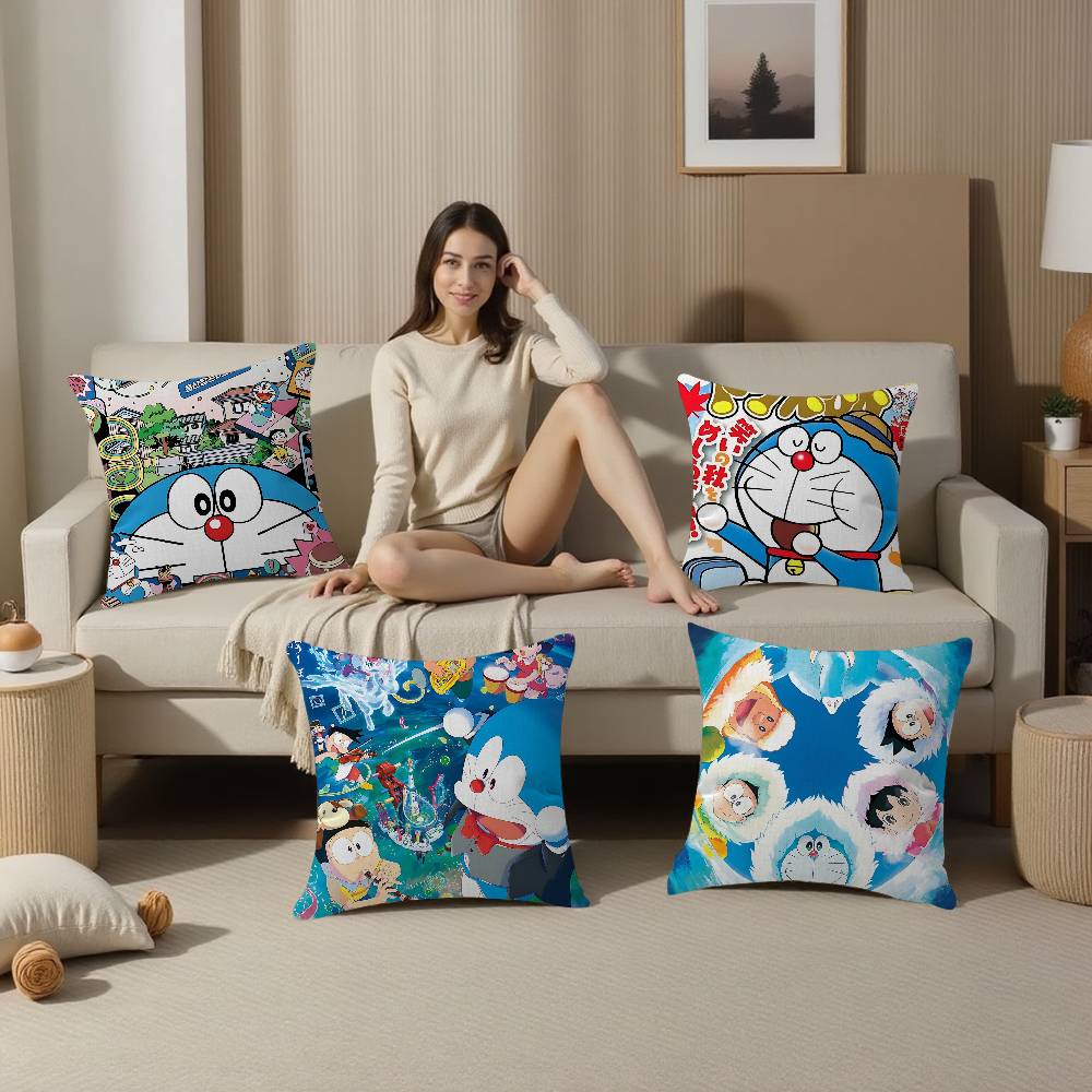 Classic Children Anime D-Doraemon Pillow Gift Home Office Decoration Bedroom Sofa Car Cushion Cover Case 45x45