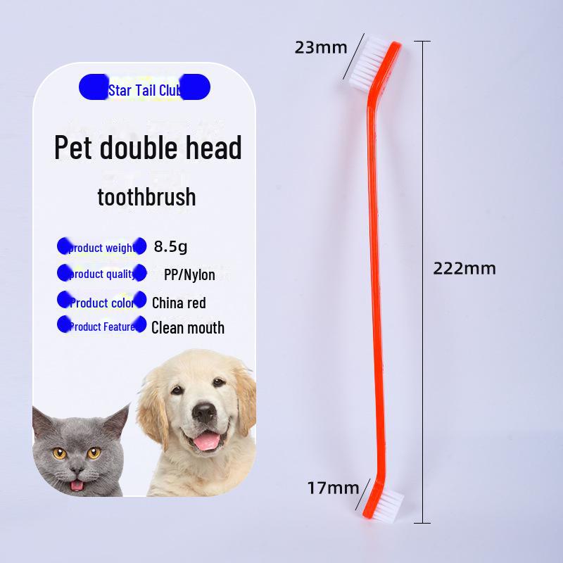 Disposable Pet Toothbrush for Dogs & Cats - Individually Wrapped for Oral Cleaning