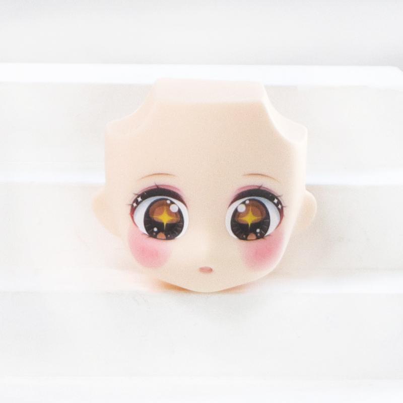 OB11 Doll Face 1/12 BJD Doll Face With 3D Anime Decal Eyes Kawaii Change Faces Blowing Pout Mouth Cheeks GSC Head DIY Kids Dolls