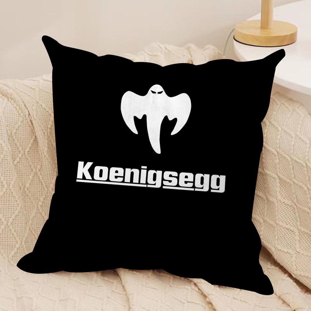 

Luxury Car Kkoenigsegg Logo Cushion Cover Short plush Doublesided Print Square Throw Pillow Covers Sofa Home Cushion Decor 30x30cm