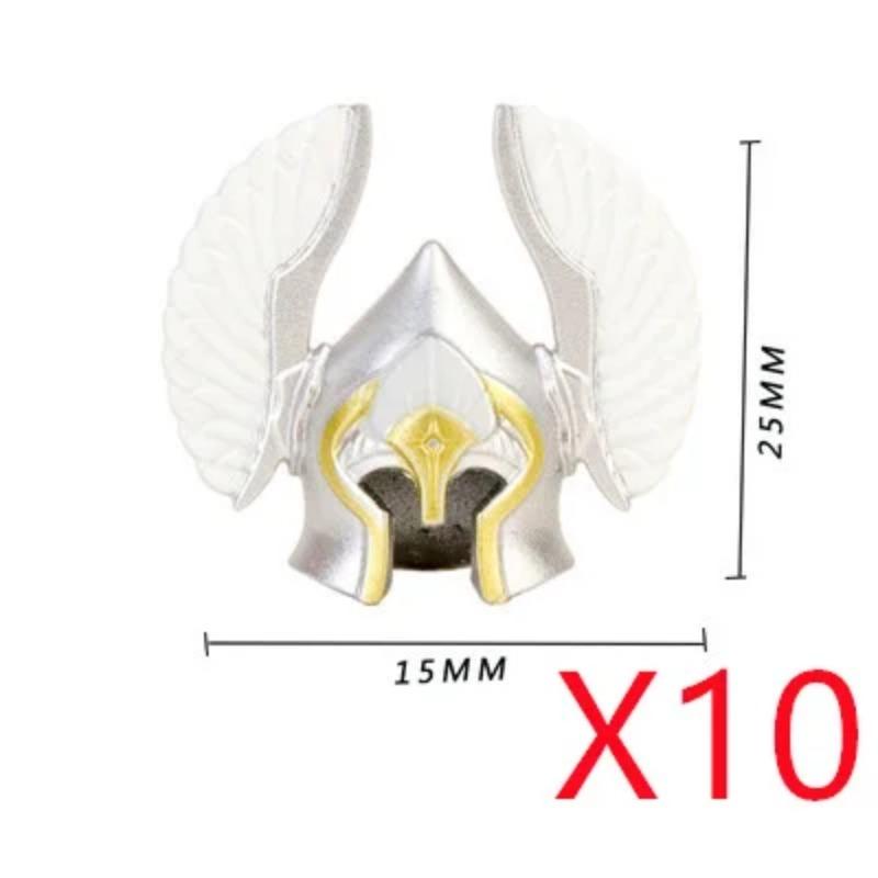 MOC Three Kingdoms Building Blocks Accessories Soldier Weapons Military Shield Sword Helmet Shoulder Armor Wings Mini Brick Toy