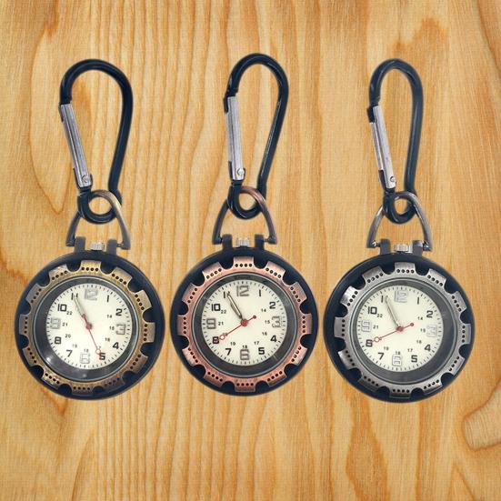 Digital Carabiner Watch Anti-oxidation Shock Resistance Vintage Climbing Hiking Clip On Quartz Watch