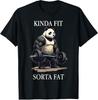 Passt irgendwie, ist irgendwie dick, Fitnessstudio-Panda, Gewichtheben, Workout, Fitness T-Shirt