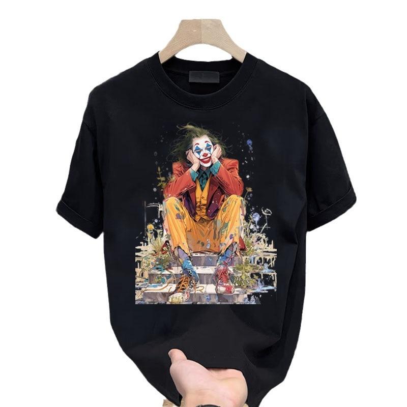 Men'S T-Shirt Trendy Brand Printed Top Light Luxury Fashion Casual Round Neck Short-Sleeved T-Shirt Ruffian Handsome T-Shirt