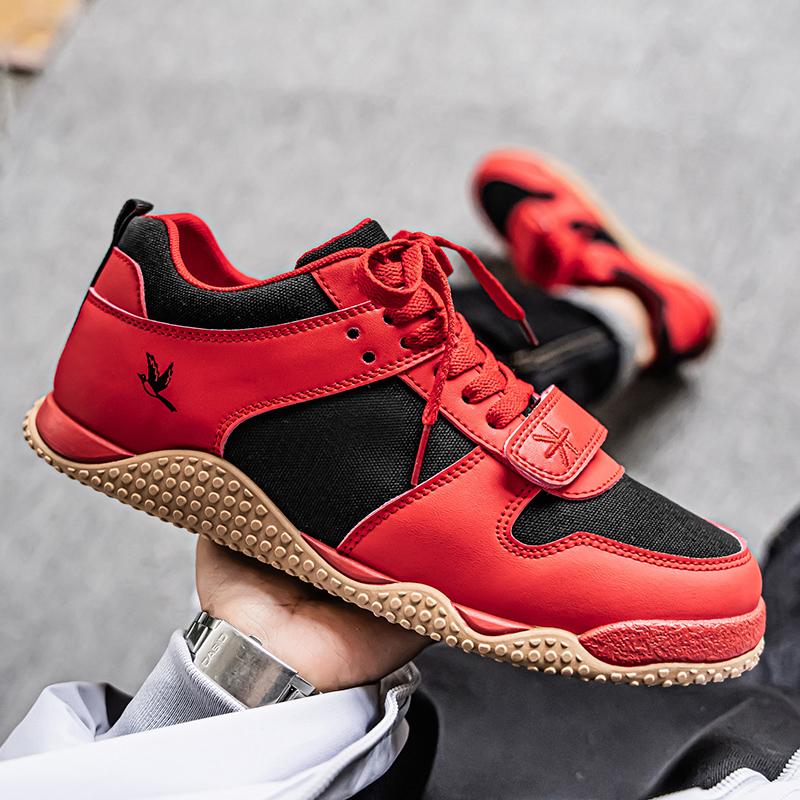 Men’s Red Sports Shoes Casual Green Street Style Running Sneakers Students Over Sized White Skateboard Shoes