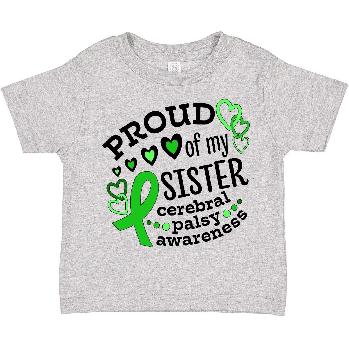 Inktastic Proud Of My Sister- Cerebral Palsy Awareness Toddler T-Shirt Green Big 100