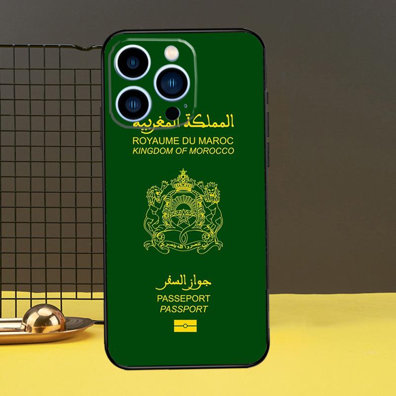 Morocco Flag Coat Of Arms Funda For iPhone 12 13 Mini 11 14 15 Pro Max XS X XR SE 2020 7 8 14 15 Plus Phone Case