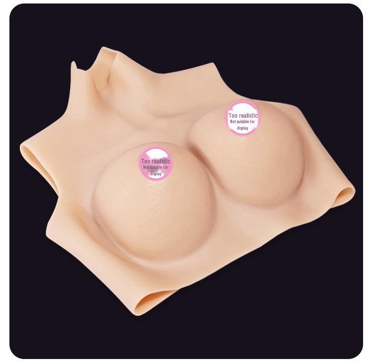 Jiuai silikonové prsní vložky Transvestite – realistické a tenké vylepšené cross-dressing