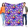 Rainbow Lion Pattern Blanket Cozy Soft Throw for Kids and Adults, Lightweight Comfortable Sofa Bed Cover, Perfect for Home Decor