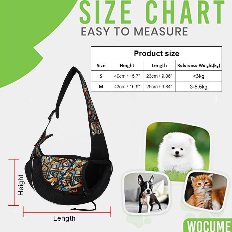 Oxford Pet Cat Dog Carrier Backpack Travel Single Shoulder Bag Breathable Mesh Travel Crossbody Bag for Small Dogs Puppy