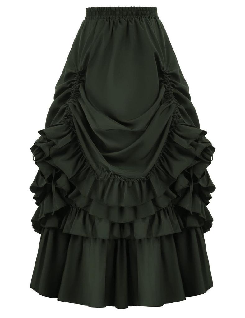 Victorian Women Dress Ball Gown Skirt Medieval Renaissance Wedding Costume Party