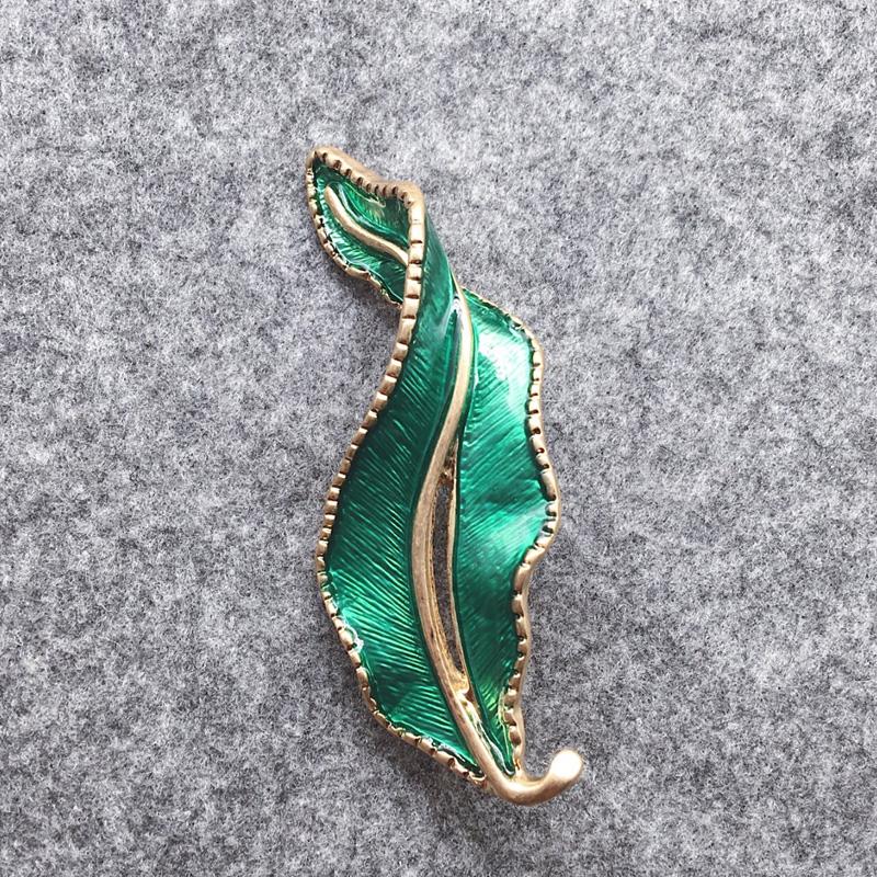 

Ретро креативный дизайн, броши с зелеными листьями для женщин, студенческая вечеринка, дерево, растение, свитер, шляпа, корсаж, брошь, булавка