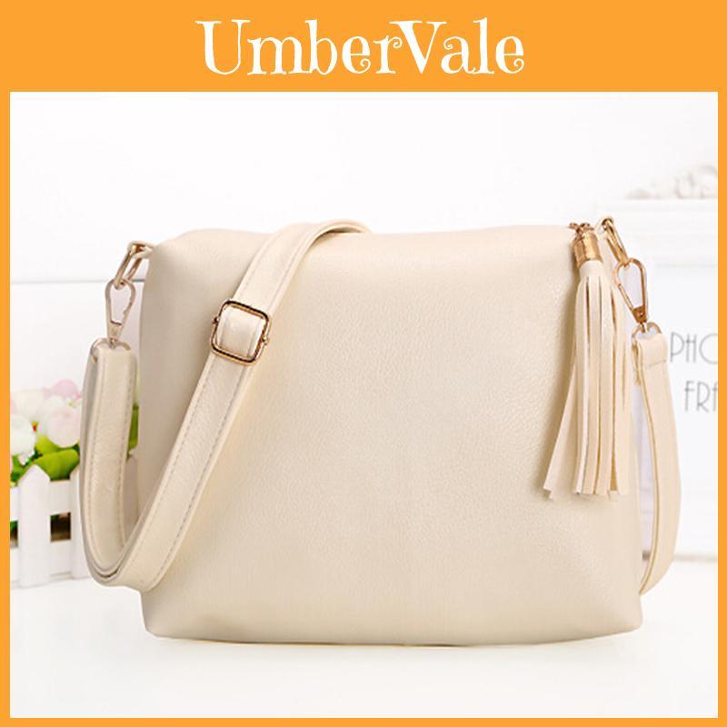 Colorful Pu Leather Women's Cross Body Bag With Tassels Small Size For Everyday Use
