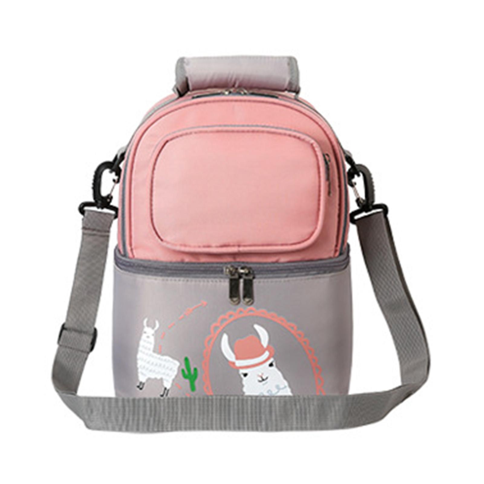 

Breastmilk Cooler Transport Bag Waterproof Soft Double Layer Insulation Milk Bottle Lunchbox серый