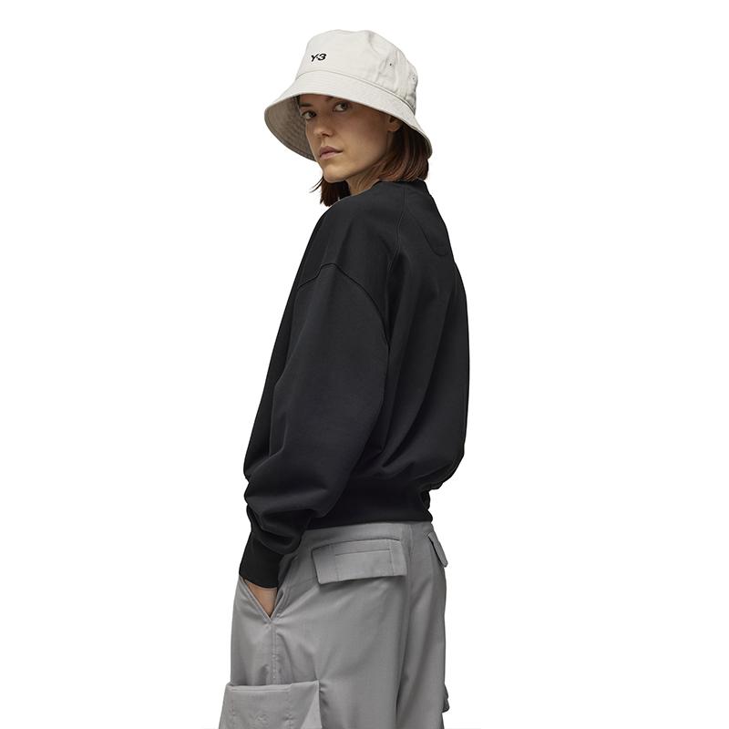 Y-3 Ft Crew Sweat Solid Color Round Neck Pullover Sweatshirt Women Sweatshirt Black 50-IV5567