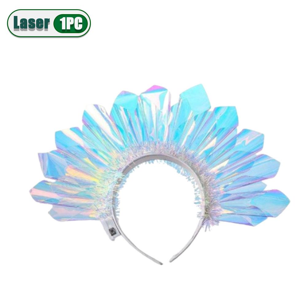 1-10PCS Light Up Laser Headband  Glowing Hair Hoop for Halloween Christmas Party, Stage Performance Light Show Accessories