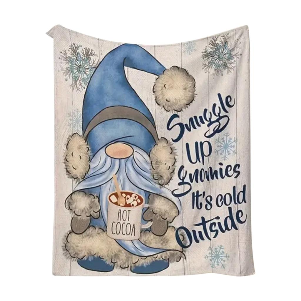 Thick Flannel Christmas Printed Blanket