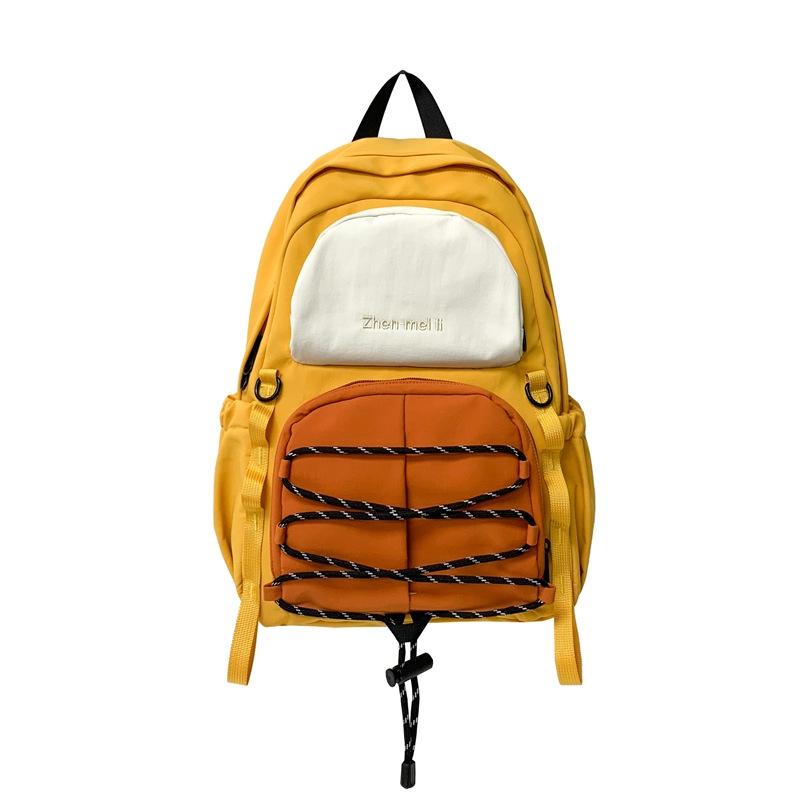 Schoolbag new outdoor light casual contrasting backpack large capacity simple leisure sports female student travel mountaineering bag