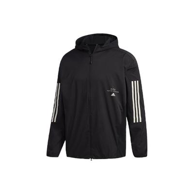 Logo Stripe Print Hooded Jacket Men Jackets Black FM5325