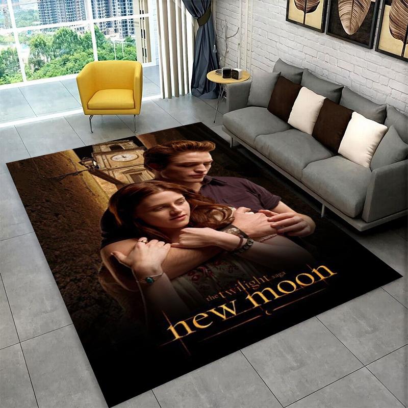 Classic Twilight Saga Edward Bella Carpet Rug for Playroom Bedroom Living Room Sofa Home Decor,kid Area Rug Non-slip Floor Mat