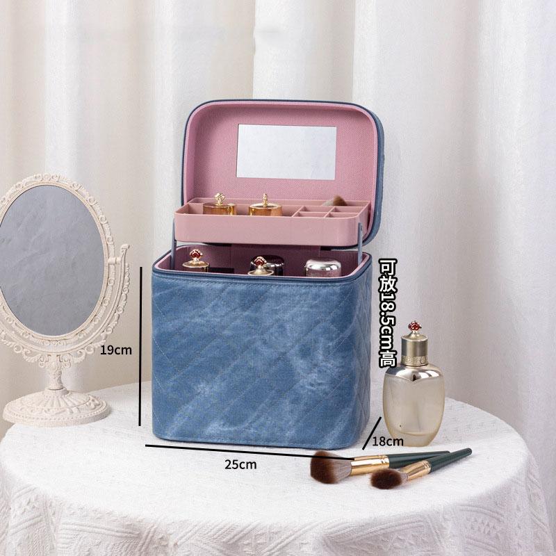 Large Capacity Advanced PU Leather Makeup Bags Fashion  Women's Travel Multiple Models Portable Makeup Box Portable Storage Bags