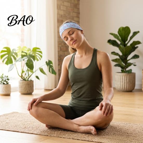 Elastic Bangs Holder Bands Wide Headband for Women, Non-Slip Stretchy Hair Band with Star Polyester Sweat Wave Print Yoga Running Sports And