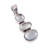 Natural Aquamarine Gemstone 925 Solid Sterling Silver Jewelry Pendant 1.50" F3D53