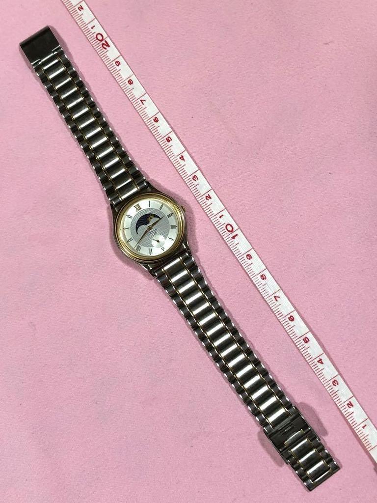 [USED] Men's Seiko Alba Sun & Moon Phase Watch with Small Seconds and Battery