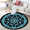 Yin Yang Round Mats Ying Yang Pentagram Area Rug Carpets for Living Room Bedroom Tatami Circle Carpet Kids Play Mat Round Carpet