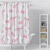 Charming Cherry Shower Curtain - Vibrant Lip & Plaid Designs for Playful Bathroom Décor, Waterproof, Easy Care & Unique Charm