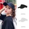 Sun Hat Children Tide Summer Sun Protection Visor Duck Tongue Baseball Cap Men's Solid Color Face Cover Empty Top Hat