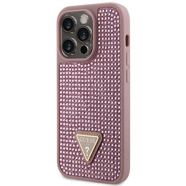 Guess Guhcp14Lhdgtpp Iphone 14 Pro 6.1 Różowy/Pink Hardcase Rhinestone Triangle