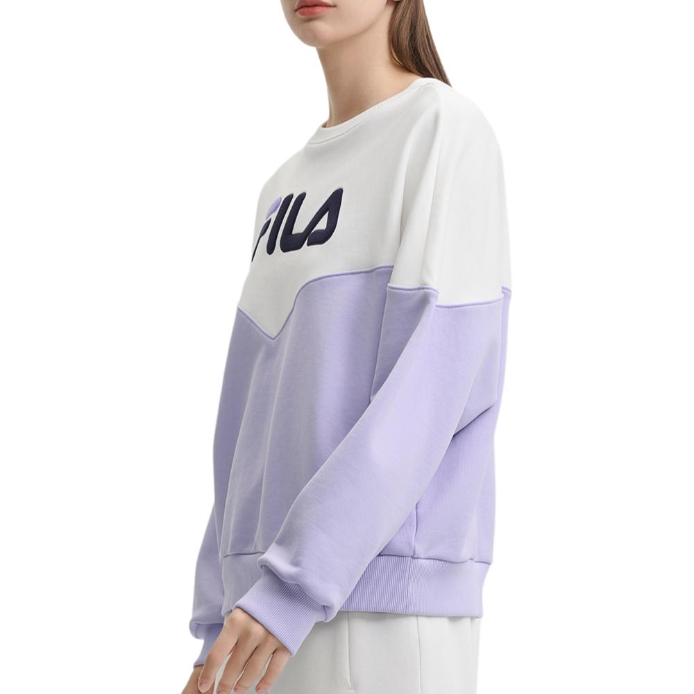 Fila Оригинальный пуловер с круглым вырезом в стиле колор-блок и комплект длинных брюк Женский комплект толстовки F11W449218F+F11W449606F