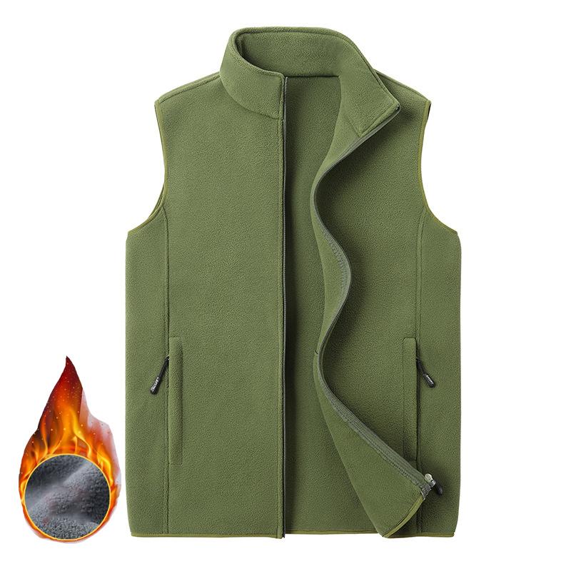 

Большой размер 8xl осенне-зимняя модная однотонная жилетка мужская большого размера безрукавка мужская жилетка свободная повседневная спортивная куртка 8XL армия зеленый