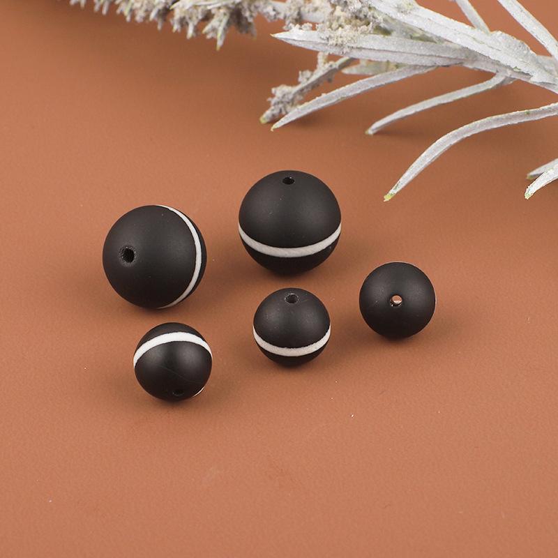 

Black & White Frosted Agate Dzi Beads for DIY Jewelry 6mm