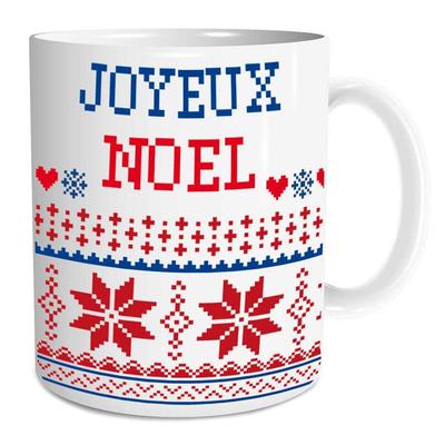 [Q3553] - Ceramic Mug 'Merry Christmas' (winter Knitwear) - 9. 5x8 Cm