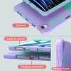 For iPad (2025)/iPad 10.9 (2022) Case Silicone + PC Kickstand Tablet Cover with Pencil Holder