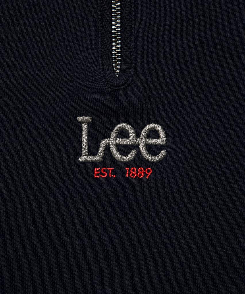 LEE Kleines Twitch-Logo Viertel-Reißverschluss-Sweatshirt Marine