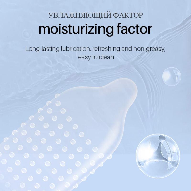 MIO Condoms Extra Hyaluronic Acid Lubricant Long Lasting Lubrication Condom 52mm Large Particles Sex Toy