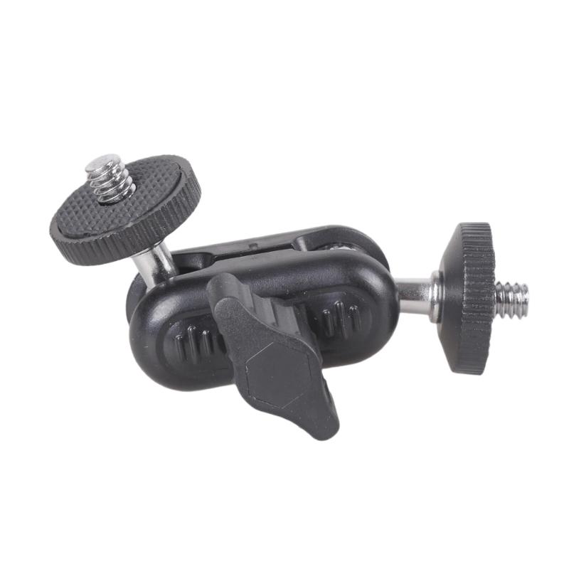 2Pieces Ballhead Clamp Clip Flexible Magical Arms with 1/4inch Male Thread Adapter for Camera Monitor Light Stand