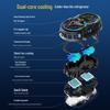 Dual-Core Cooling Phone Radiator with Dual Fans, Three-Level Temperature Adjustment, Digital Display, and Streamer Light