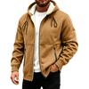 Herren Kapuzen-Strickjacke Jacke, Lässige Dicke Warme Winddichte Oberbekleidung für Herbst und Winter