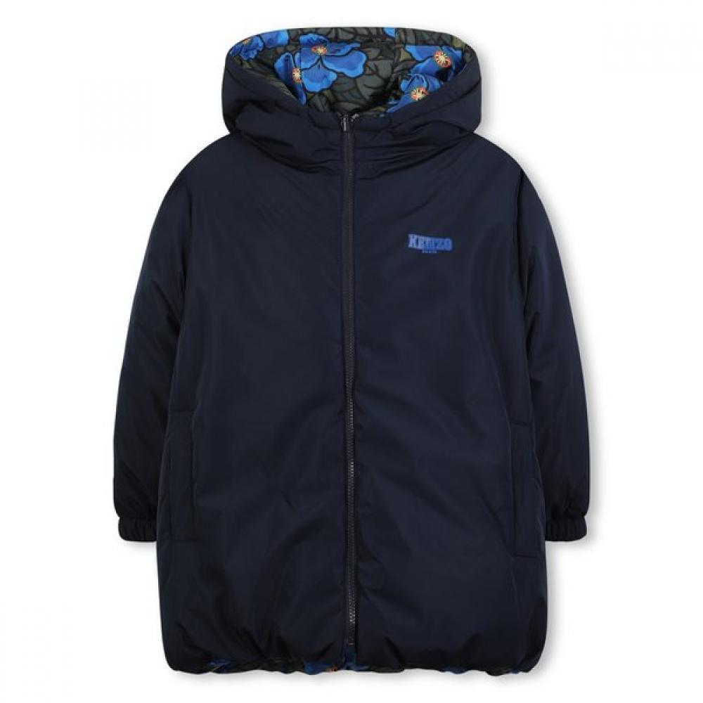 Kenzo Kids Flower Reversible Long Padding Jacket Z256afd411