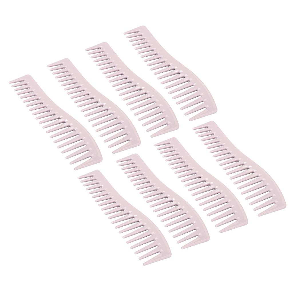 8pcs Wide Tooth Comb ABS Hair Detangling Comb Portable Compact No Handle Shampoo Styling Comb for Ho