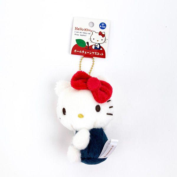 Sanrio Hello Kitty (70s) Ball Chain Mascot Red Plush Keychain