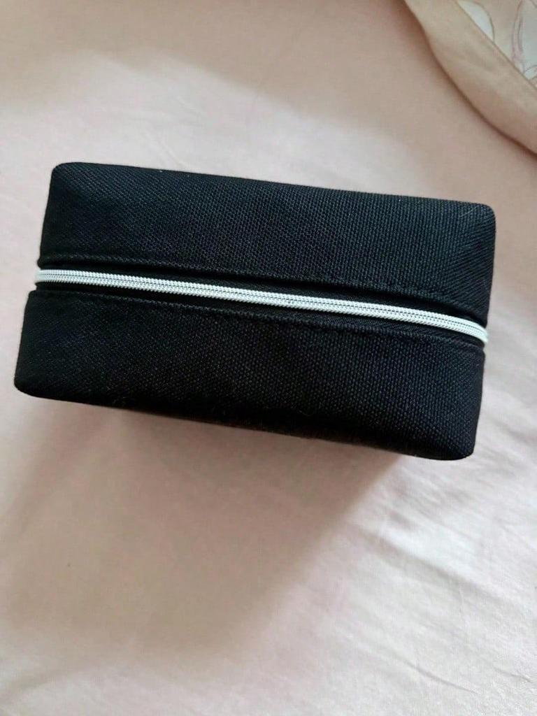 Dior Black Large-Capacity Zipper Makeup Bag